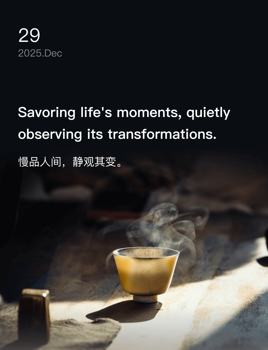 慢品人间，静观其变。