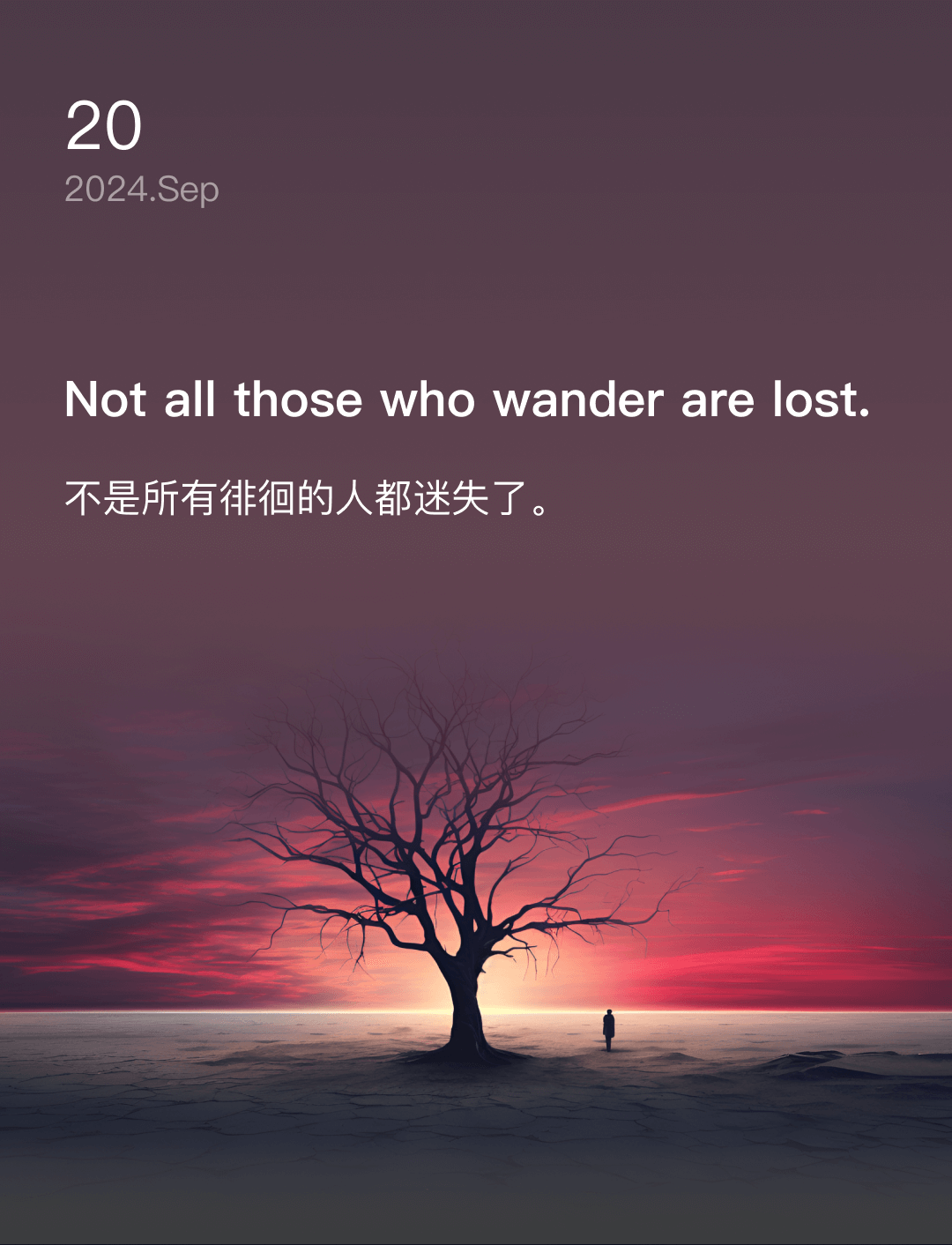 不是所有徘徊的人都迷失了。